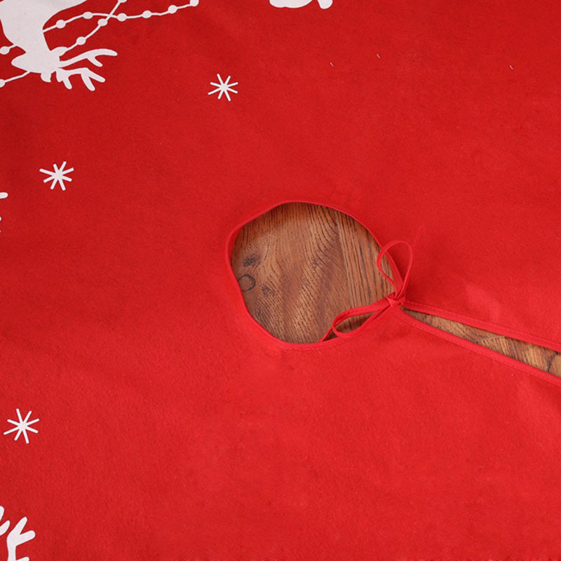 Christmas Elk Printing Christmas Tree Skirt Decoration Venue Props