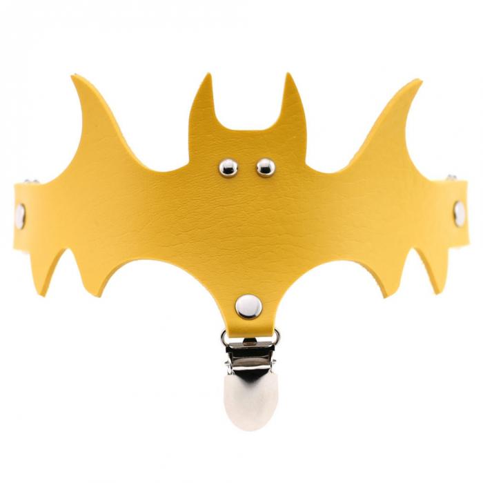 Personality exaggerated Halloween Christmas legs bat wings leather garter socks clip leg ring