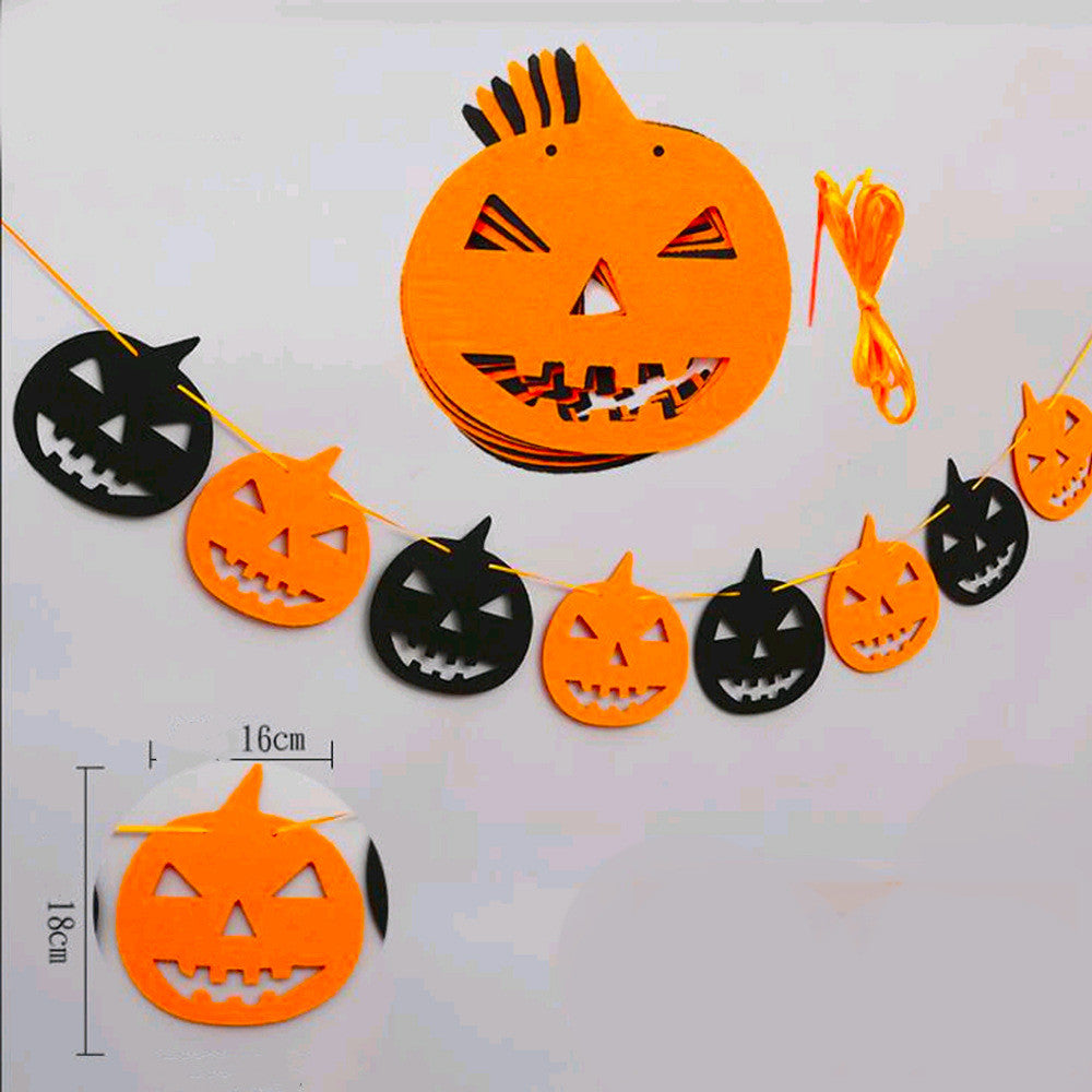 Halloween Double-layer Felt Cloth Holiday Party Shopping Mall Store Window Ornaments