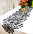 Halloween Table Cloth Black Lace Cover Table Runner Spiderweb Fireplace Scarf Table Decor Halloween Decorations For Home