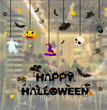 Halloween color static stickers