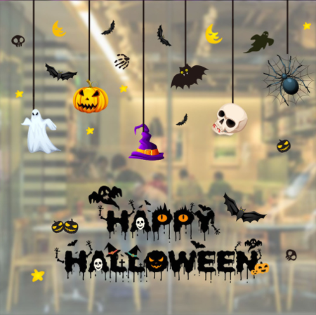 Halloween color static stickers