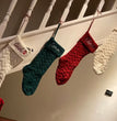 Embroidered Knitted Christmas Stockings Gift Bag