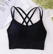 Sexy Women Tops Back Cross Strap Tank Top Push up Running Sports Bra Breathable Soft Fitness Beauty Solid Color Yoga Bra