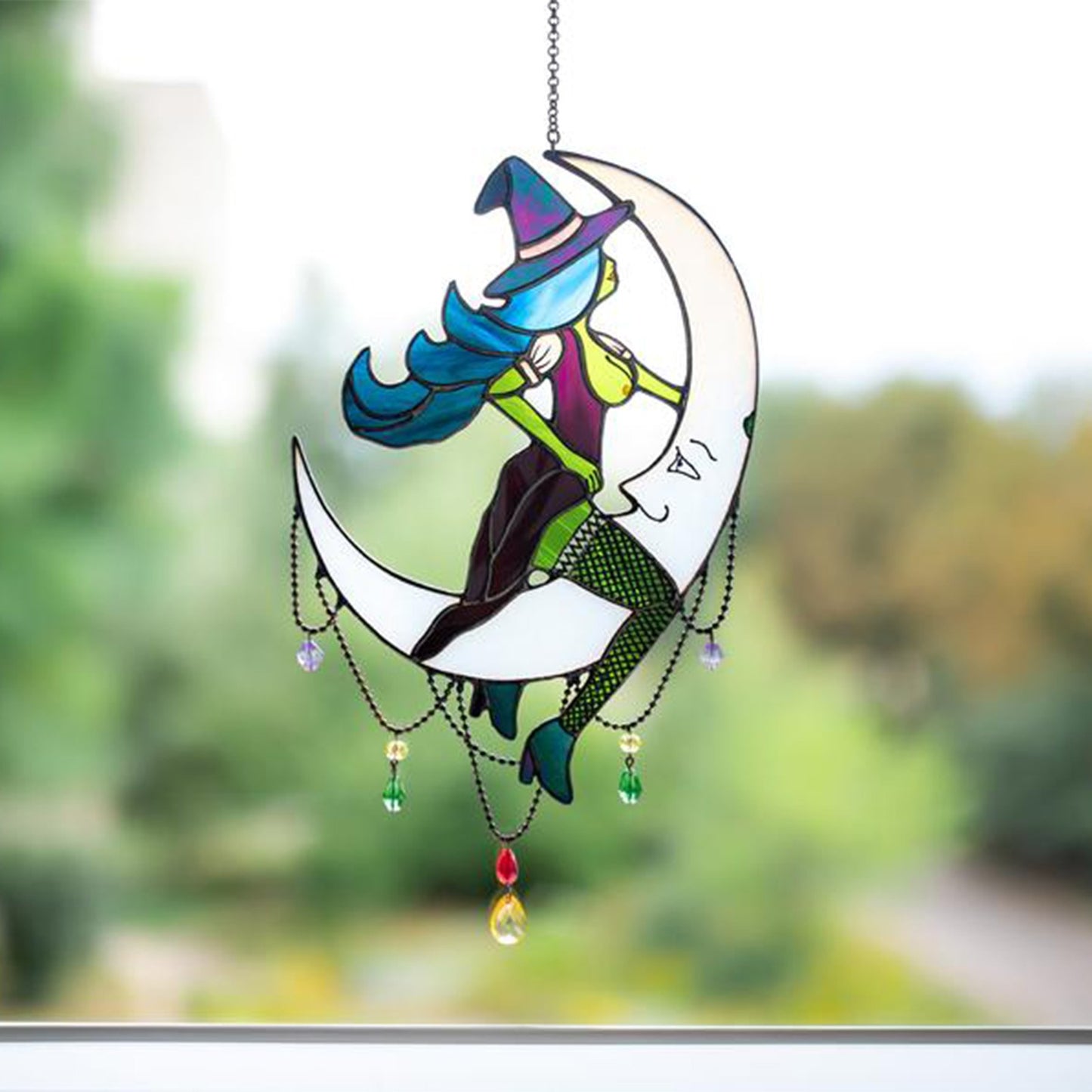 Halloween Acrylic Witch Color Scarecrow Pendant