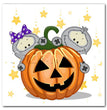 Halloween Cat Square Rhombus Cartoon Embroidery Diamond Painting