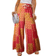 Floral Casual Pants Trousers Color Matching