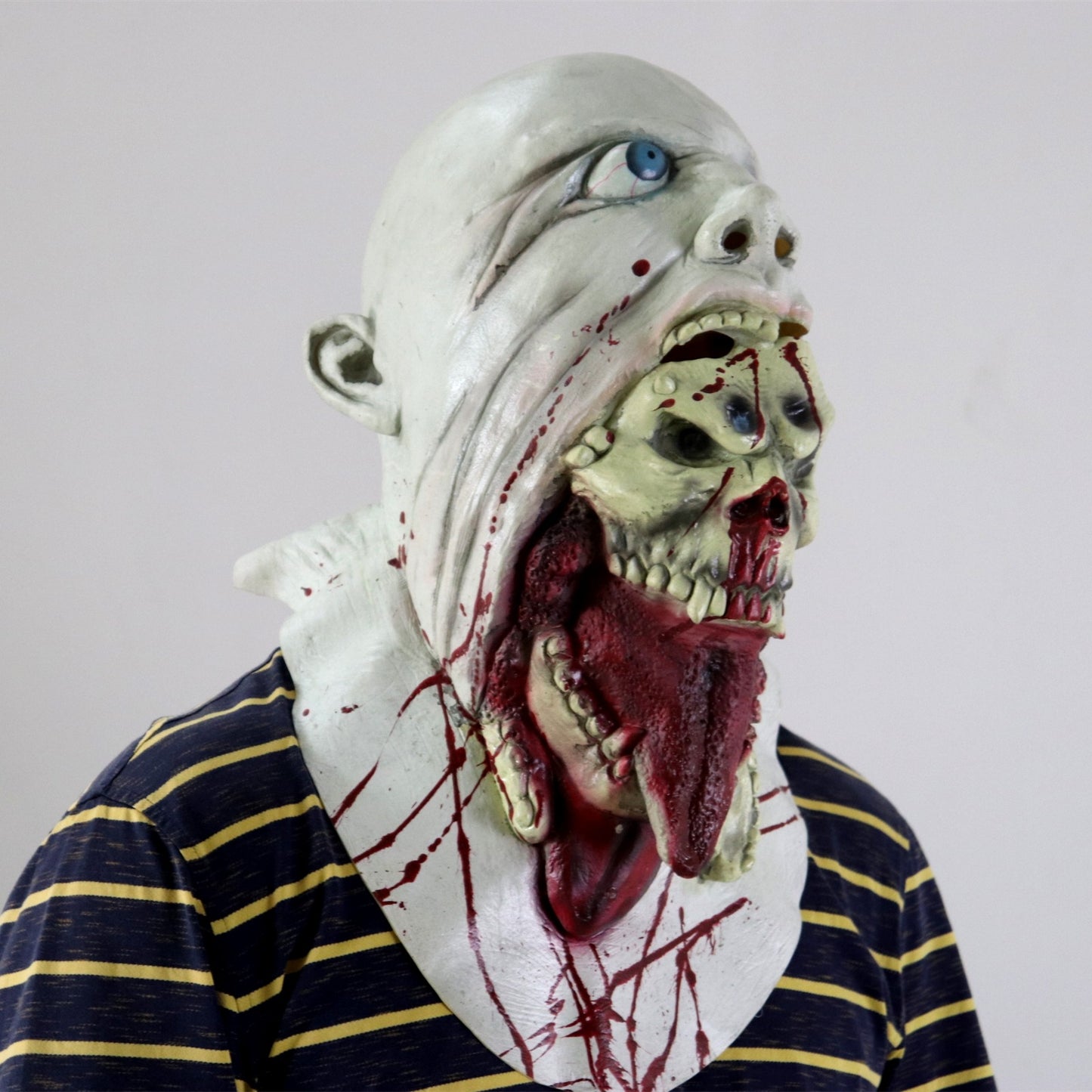Halloween Charlie Zombie Latex Mask Tongue Out Set