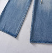 New High Waist Drawstring Ribbon Casual Loose Straight Jeans