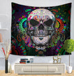 Skull Halloween digital print tapestry hung tablecloth beach towel