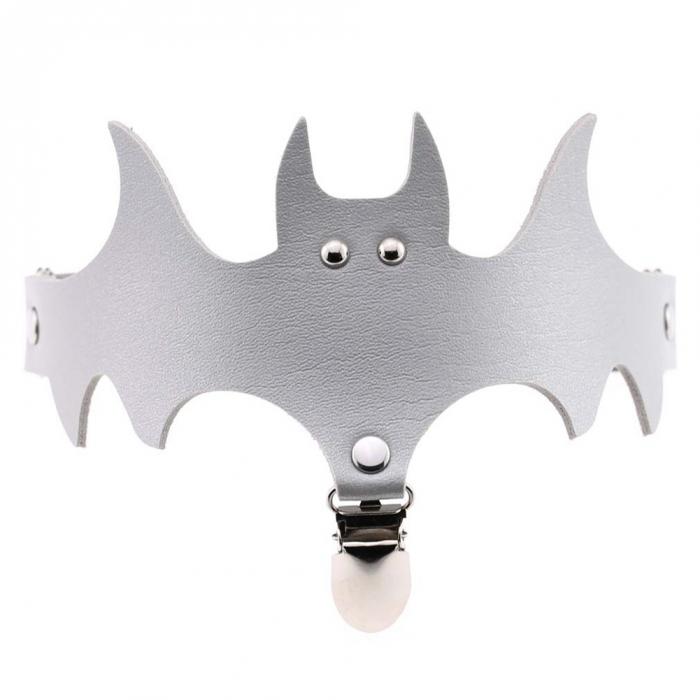 Personality exaggerated Halloween Christmas legs bat wings leather garter socks clip leg ring