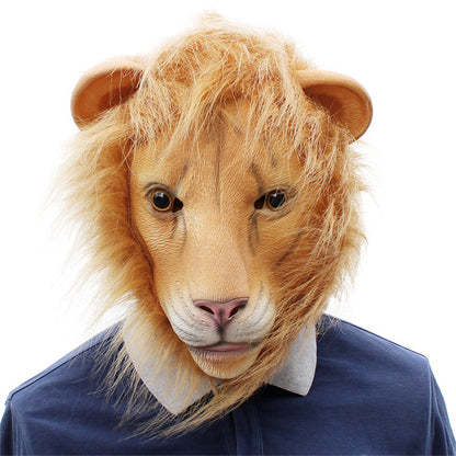 Halloween Prom Play Cute Lion Latex Mask