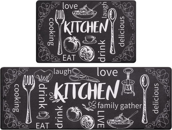 Anti-Fatigue Kitchen Mats, Set of 2