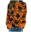 Halloween Ladies Print Long-sleeved Sweater