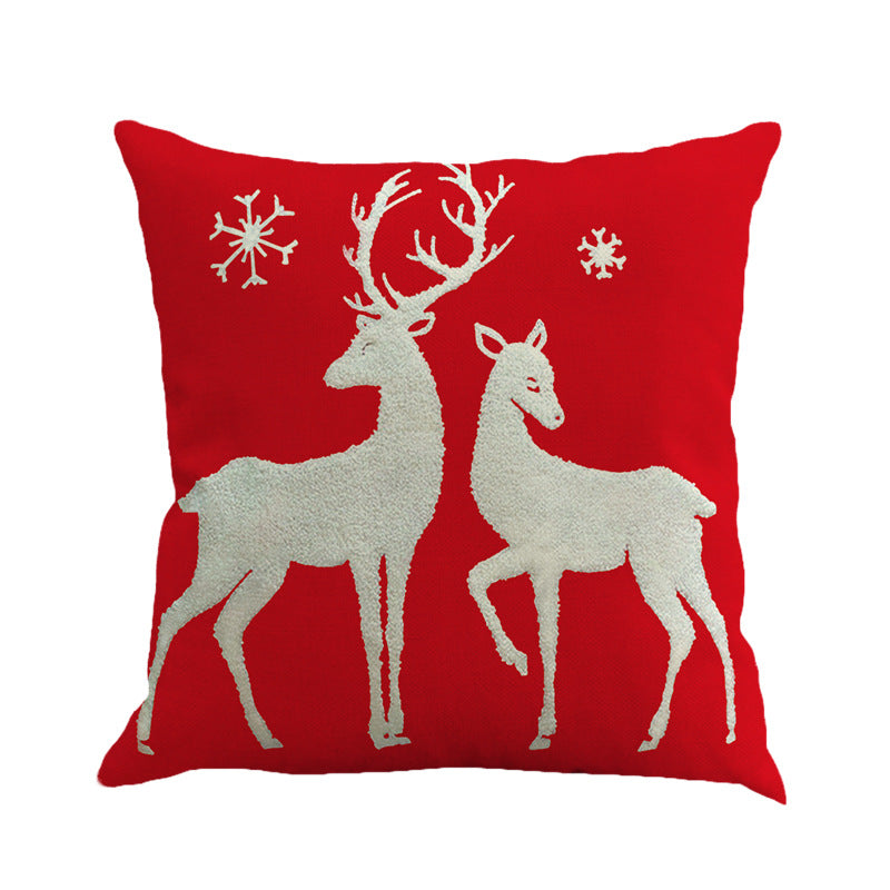 Christmas linen pillowcase