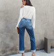 New Temperament Commute High Waist Straight-leg Pants