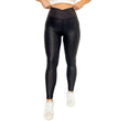Autumn New Solid Color Casual Pants Women's Leather Tight