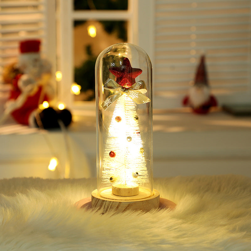 Christmas Glass Cover LED Christmas Tree Decoration Gift