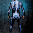 Men's Halloween 3d Horror Skull Frame Printing One-piece Evening Party