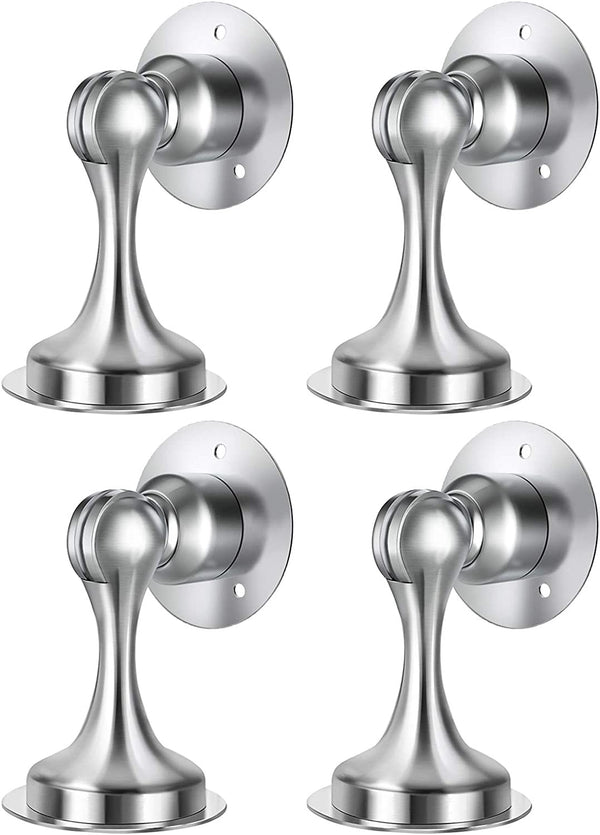 Magnetic Door Stopper 4-Pack, Stainless Steel