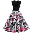 Halloween sleeveless print dress