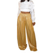 Casual Bronzing Wide-leg Pants Women's Trousers