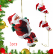 Electric Santa Claus Climbing Ladder Plastic