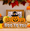 Halloween Decorations Ghost Festival Dwarf Pumpkin Wooden Decoration