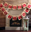 Merry Christmas Sackcloth Flag Christmas Banner Christmas Banner Decoration