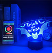 Halloween Bat 3d Night Light Smart Alarm Clock Bluetooth Speaker