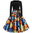 Halloween New Round Neck Elegant Party Print Dress