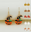 Halloween Earrings Cute Pumpkin Spooky Oil Drip Alloy Earrings Jewelry