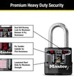 Magnum Heavy Duty Outdoor Padlock with Key, Weather Resistant Body and Cut Resistant Shackle Make Lock Perfect for Fences, Gates, Sheds, 2 Pack, M115XTLF