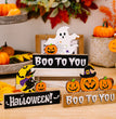 Halloween Decorations Ghost Festival Dwarf Pumpkin Wooden Decoration