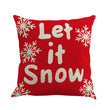 Christmas linen pillowcase