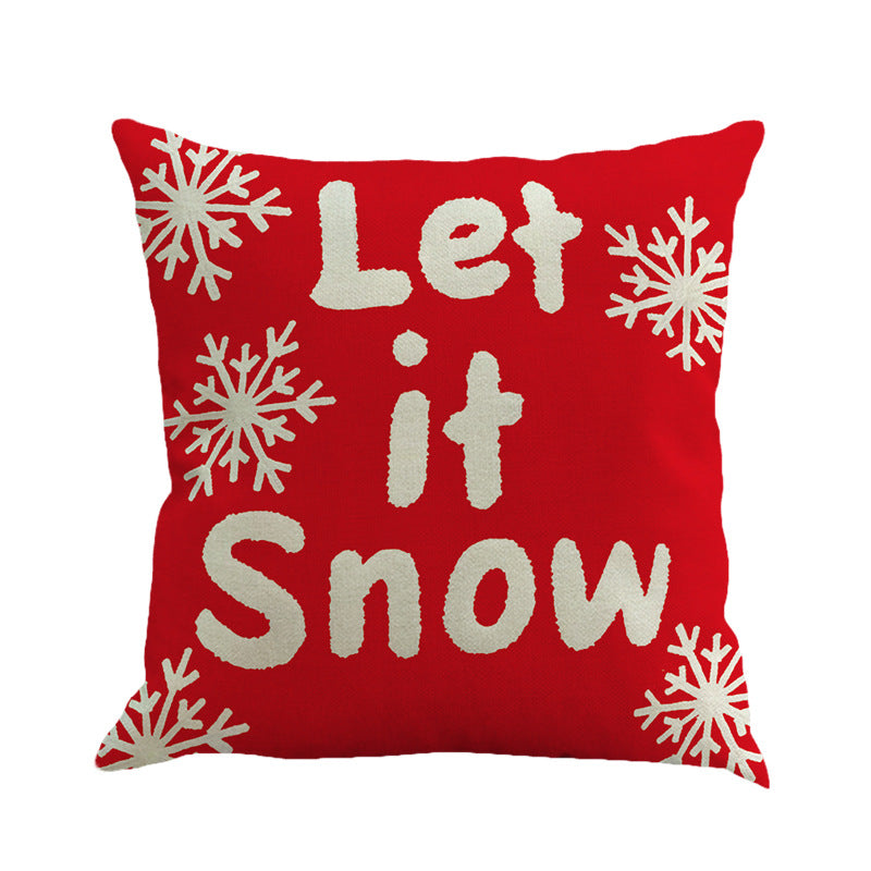 Christmas linen pillowcase