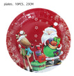 Christmas Theme Tableware Supplies Christmas Paper Plates Cups Holiday