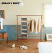 5-Shelf Hanging Closet Organizers and Storage, Hanging Shelves for Closet Storage, Collapsible Hanging Shelf Organizer for Clothes Organization, Light Gray, 12 ¼" D X 12 ¼" W X 45 ½" H