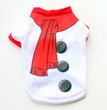 Red Christmas Style Christmas Snowman Pet Clothing Dog T-shirt