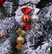 Christmas Decoration Gift Box Electroplating Candy Props Pendant 5 Pcs 1 Box