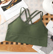 Sexy Women Tops Back Cross Strap Tank Top Push up Running Sports Bra Breathable Soft Fitness Beauty Solid Color Yoga Bra