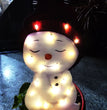 Christmas Scene Decoration With LED Lights Christmas Snowman Ornaments