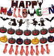 Halloween Banner Hanging Flag Horror Holiday Party Scene Decoration
