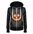 Halloween Men's And Women's Hooded Zipper Sweater Fashion Digital Printing Jacket
