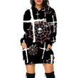 Halloween Print Long Hoodie With Pockets Sweater Long Sleeve Clothes Women
