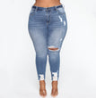 Women Clothes Ripped Plus Size Ladies Denim Pants Jeans