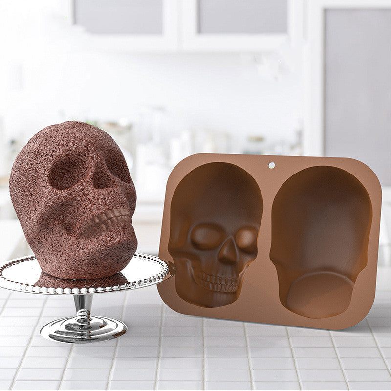 Halloween Gift Skull Mask Baking Cake Mold DIY
