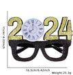 2024 New Year Party Funny Holiday Decorative Glasses Photo Props Glasses Frame