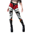Women's Wansheng Skull Digital Printed Tapered Yoga Leggings