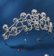 European And American Halloween Party Rhinestone Alloy Crown Dark Skull Crown Jewelry